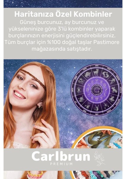 Premium Koç Burcu Enerjisini Yükselten Doğal Taş Bileklik Koç Burçları Burç Unisex Bileklik