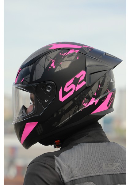 Rapıd 2 Race Palımnesıs Mat Siyah-Pembe Kask