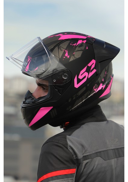 Rapıd 2 Race Palımnesıs Mat Siyah-Pembe Kask