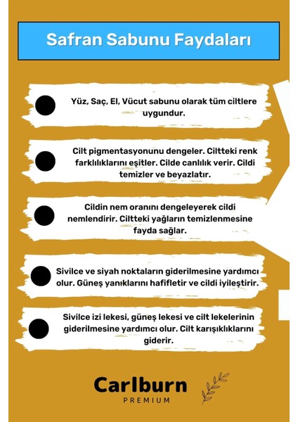 Özel Üretim Doğal Koku Yüz Cilt Beyazlatıcı Nemlendirici Safran Sabunu 1 Adet modelleri