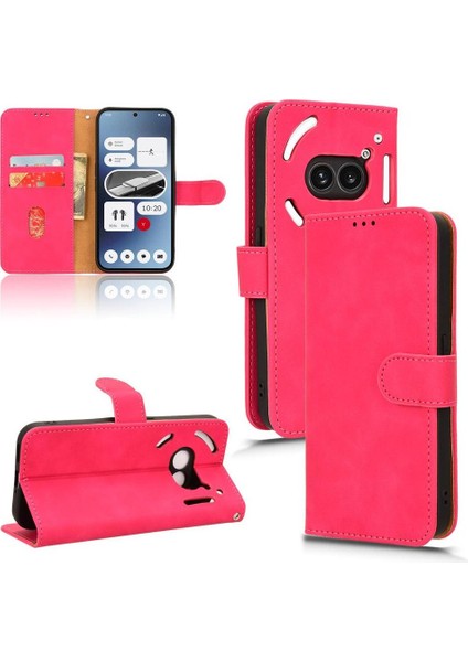 Nothing Telefon 2A Tam Koruma Deri Folio Flip Case ile (Yurt Dışından)