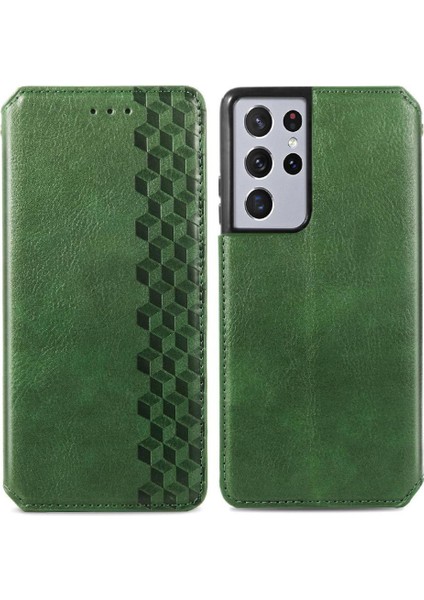 Samsung Galaxy S21 Ultra Zarif Iş Cüzdan Fonksiyonu Için Kılıf Çevirin (Yurt Dışından)