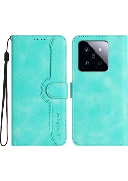 Xiaomi 14 Pro Kılıf Dahili Mıknatıs Kapak Premium Pu Cüzdan ile Uyumlu (Yurt Dışından)