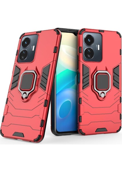 Vıvo Y77 5g Kickstand Için Kılıf 360 &deg; Dönen Halka Askeri Damla Koruma (Yurt Dışından)