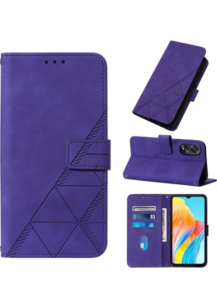 Oppo A38 4g Için Kılıf Pu Deri Cüzdan Kapak Çevirin Folio Kitap Koruyucu (Yurt Dışından)