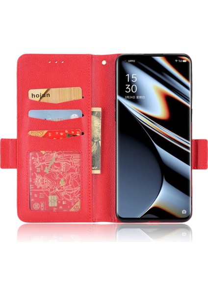 Oppo Bulmak Için Kılıf X5 Pro Manyetik Kart Yuvaları Tutucu Yan Toka Pu Cüzdan (Yurt Dışından)