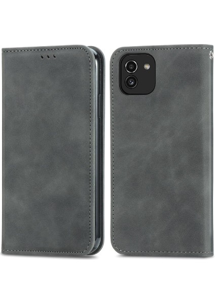 Samsung A03 Flip Kapak Cüzdan Darbeye Deri Kılıf Basit (Yurt Dışından) indirimleri
