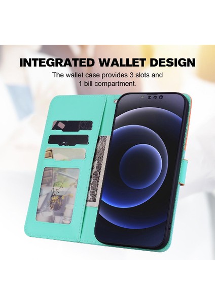 Iphone 13 Için Kılıf Pro Max Darbeye Kapak Kapak Cüzdan Deri Kılıf (Yurt Dışından)