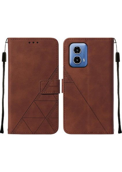 Motorola Moto G34 Kredi Kartı Tutucu Cüzdan Kapak Flip Folio Kitap Için Kılıf (Yurt Dışından)