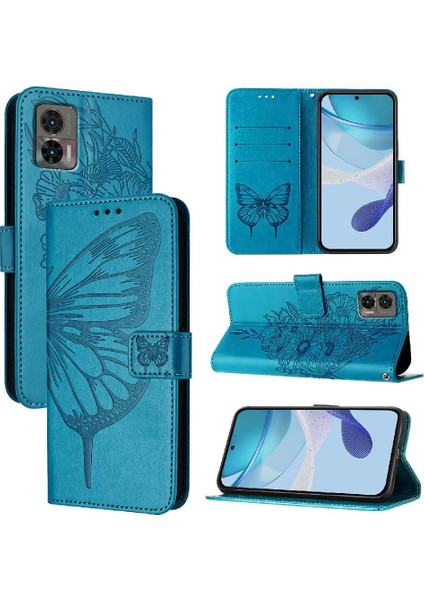 Motorola Kenar 30 Neo Flip Kapak Kabartma Kelebek Premium Için Kılıf (Yurt Dışından) fiyatları