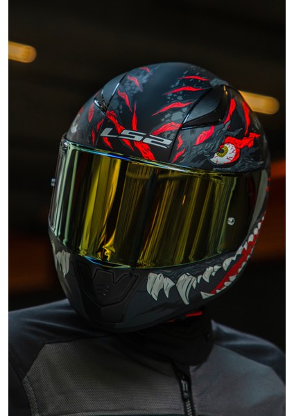 Rapıd 2 Kaıju Mat Siyah-Kırmızı-Beyaz Kask fiyatları