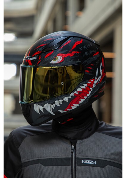 Rapıd 2 Kaıju Mat Siyah-Kırmızı-Beyaz Kask modelleri