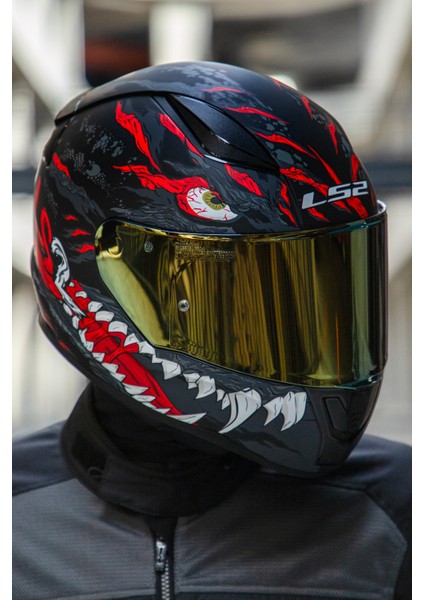 Rapıd 2 Kaıju Mat Siyah-Kırmızı-Beyaz Kask fırsatları