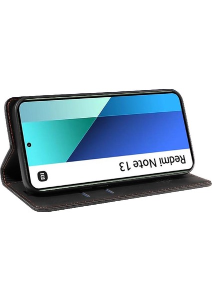 Xiaomi Redmi Için Not 13 4g Pu Deri Manyetik Folio Cüzdan (Yurt Dışından)