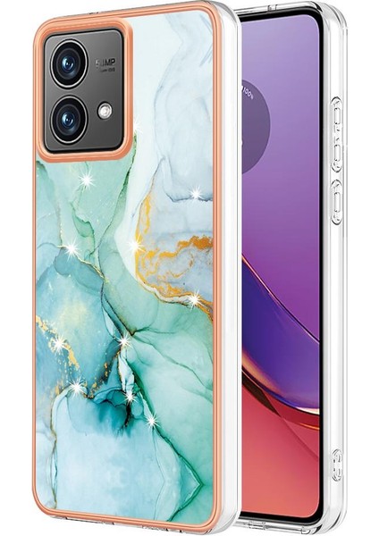 Motorola Moto G84 Ince Tpu Koruma Mermer Desen Yumuşak Tampon Için Kılıf (Yurt Dışından)