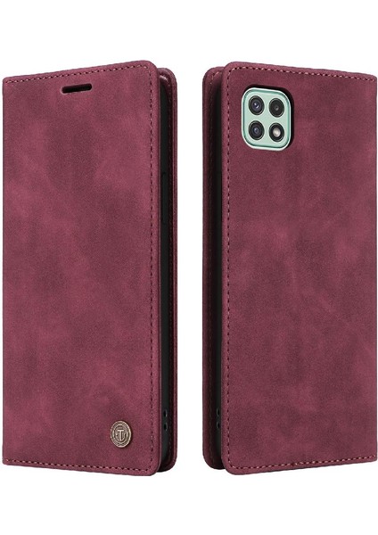 Samsung Galaxy A22 5g Deri Kılıf Için Flip Case Basit Iş Çevirme (Yurt Dışından)