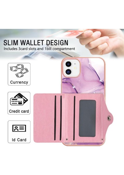 Iphone 12 Için Kılıf Yumuşak Tpu Tampon Kart Yuvaları Ince Cüzdan Mermer (Yurt Dışından) fiyatları
