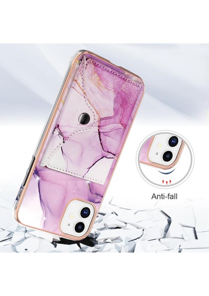 Iphone 12 Için Kılıf Yumuşak Tpu Tampon Kart Yuvaları Ince Cüzdan Mermer (Yurt Dışından) modelleri