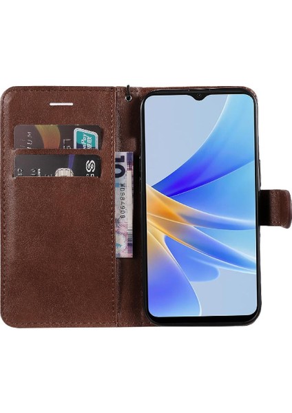 YH Mall Kart Yuvası Iş Cüzdanı ile Oppo A17 Yüksek Kaliteli Deri Için Flip Case (Yurt Dışından)