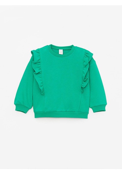 Lcw Baby Bisiklet Yaka Uzun Kollu Baskılı Kız Bebek Sweatshirt 2'li modelleri