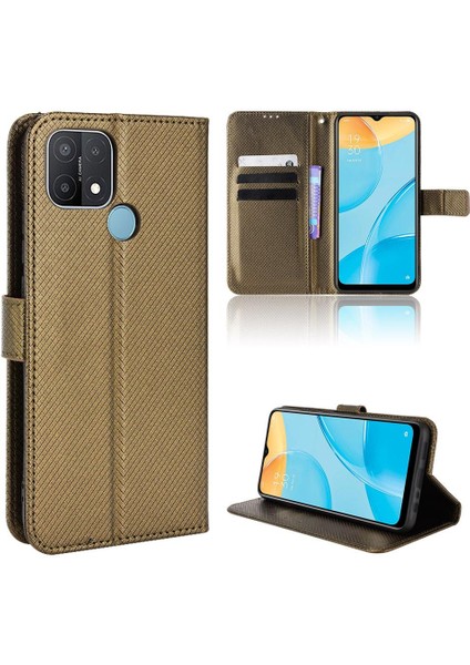 Oppo A15 Için KILIF/A15S Kickstand Kapak Manyetik Cüzdan Kart Tutucu (Yurt Dışından)