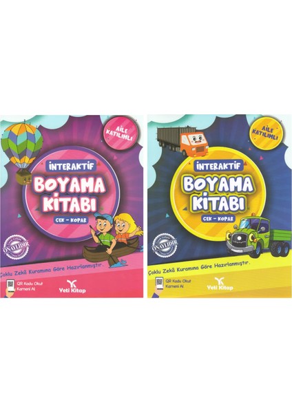 4 Yaş ve Üzeri Aile Katılımlı Interaktif Boyama Kitabı Seti (2 Kitap)