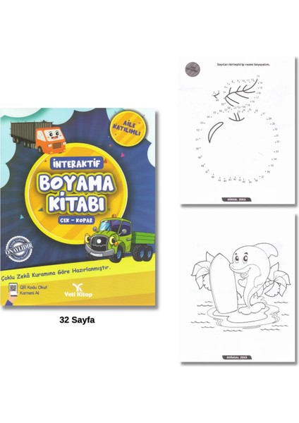 4 Yaş ve Üzeri Aile Katılımlı Interaktif Boyama Kitabı Seti (2 Kitap)