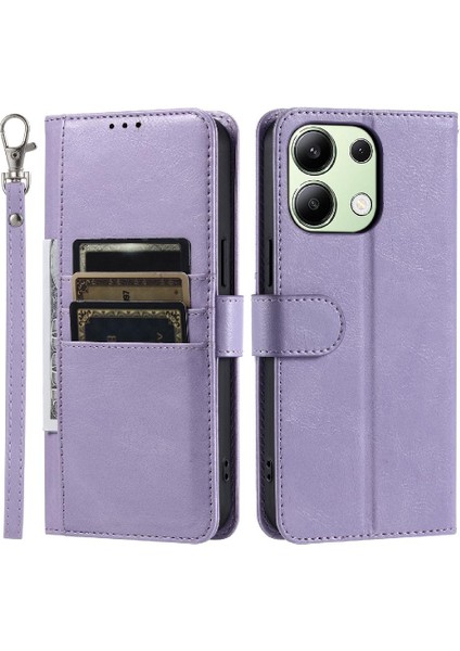 Xiaomi Redmi Not 13 Için Flip Case 4g Cüzdan Kickstand 6 Kart Yuvaları Pu (Yurt Dışından)