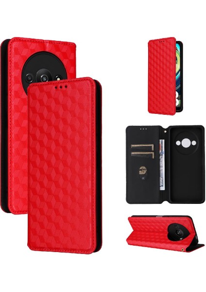 Xiaomi Redmi A3 Pu Deri 3D Desen Cüzdan Manyetik Kapatma (Yurt Dışından)