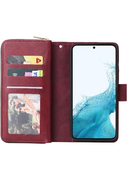 Samsung Galaxy S23 Cüzdan Durumda 9 Kart Yuvaları ile Kapak Çevirin (Yurt Dışından) indirimleri