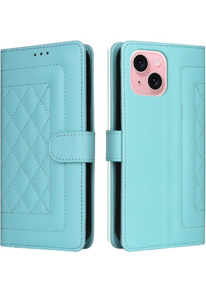 Iphone 15 Için Flip Case Deri Kılıf Cüzdan Darbeye Basit Iş (Yurt Dışından) fırsatları