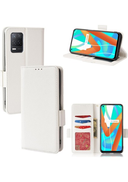 Realme 8 5g Pu Deri Manyetik Yan Toka Cüzdan Kart Yuvaları Için Kılıf (Yurt Dışından)