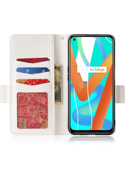 Realme 8 5g Pu Deri Manyetik Yan Toka Cüzdan Kart Yuvaları Için Kılıf (Yurt Dışından) indirimleri