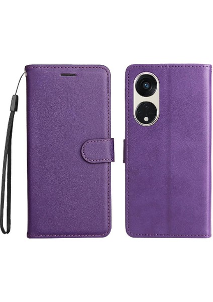 Oppo RENO8T 5g Klasik Düz Renk Iş Cüzdan Telefon Için Flip Case (Yurt Dışından)
