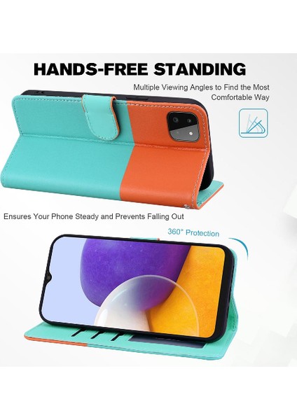 Samsung Galaxy A22 5g Için Kılıf Deri Kılıf Darbeye Kapak Kapak Cüzdan (Yurt Dışından) indirimleri