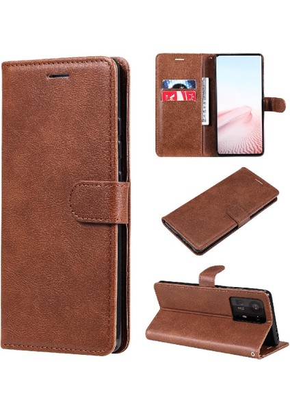 YH Mall Kart Yuvası ile Xiaomi Mix 4 Için Flip Case Iş Cüzdan Telefon Kılıfı Katı (Yurt Dışından)