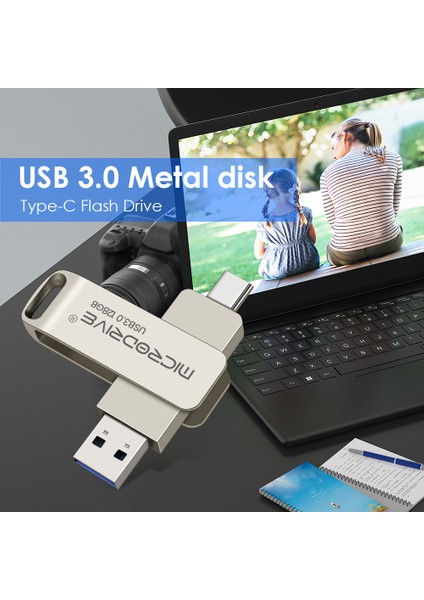 256GB.128GB.64GB. Type-C To USB 3.0 Hızlı Sağlam USB Flash Bellek Otg Çift Giriş Orjinal