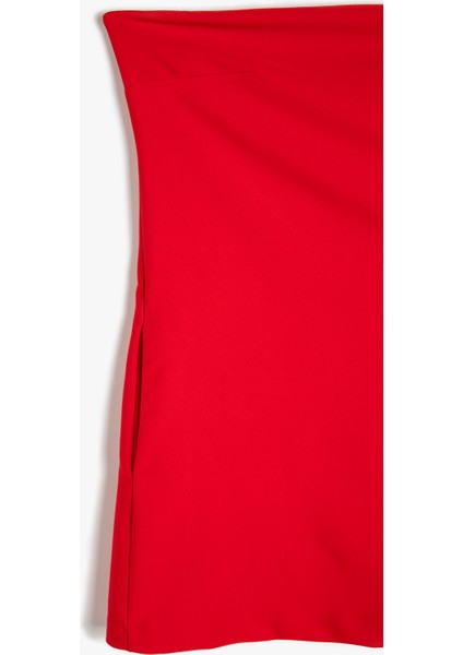 Straplez Mini Elbise Astarlı