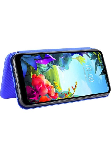 Kart Tutucu Kickstand Deri Folio Flip Case ile Lg K40S Için Kılıf (Yurt Dışından)