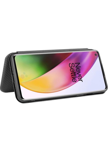 Kart ile Oneplus 8 Deri Folio Flip Case Tam Koruma Için Kılıf (Yurt Dışından)