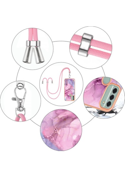 Nokia C31 Mermer Kapak Için Kılıf Yumuşak Tpu Tampon Ayrılabilir Kayış Crossbody (Yurt Dışından) fırsatları