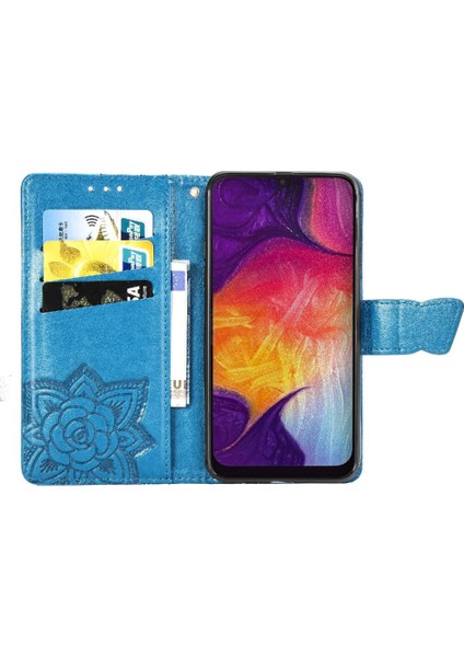 Samsung A50 Kanat Cüzdan Kelebek Çok Renkli Iş Için Kılıf (Yurt Dışından)