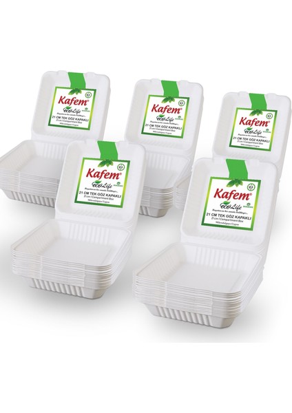 Ekolojik Tekgöz Kapaklı karton Tabak 25 Li x 5 Paket