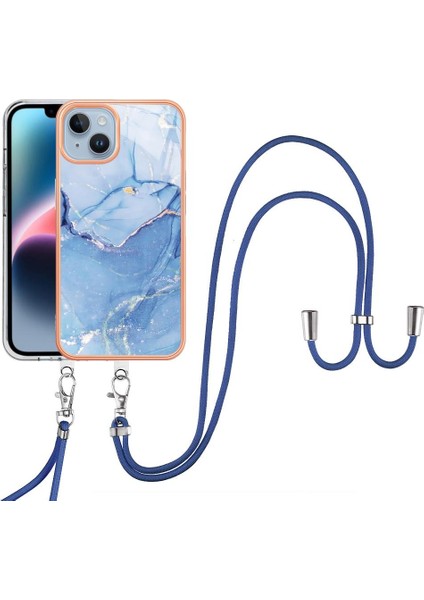 IPhone 14 Kapak Mermer Ayrılabilir Kayış Crossbody Kordon Yumuşak (Yurt Dışından) indirimleri