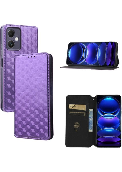 Xiaomi Redmi Için Not 12 5g Cüzdan Pu Deri Kart Yuvaları Tutucu 3D (Yurt Dışından)