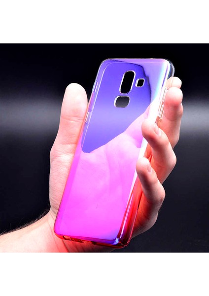 Galaxy J8 Kılıf Parlak Renk Geçişli Kılıf