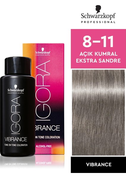 Schwarzkopf Igora Vibrance 8-11 Açık Kumral Ekstra Sandre Saç Boyası 60ml