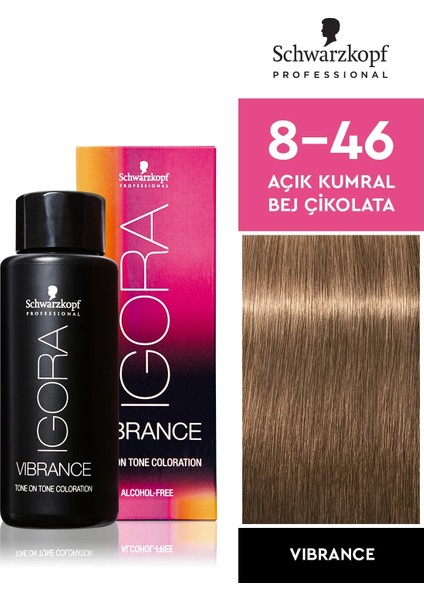 Schwarzkopf Igora Vibrance 8-46 Açık Kumral Bej Çikolata Saç Boyası 60ml