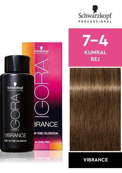 Schwarzkopf Igora Vibrance 7-4 Kumral Bej Saç Boyası 60ml