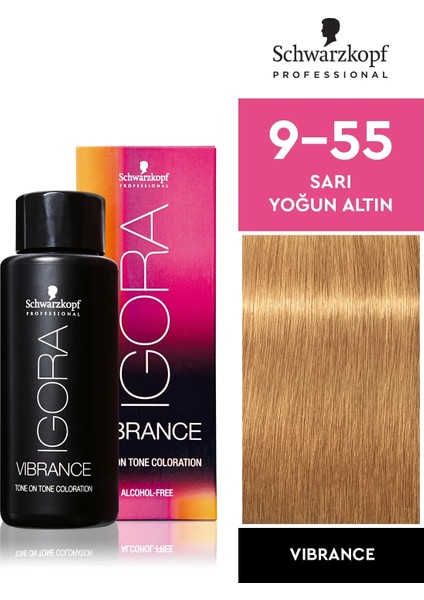 Schwarzkopf Igora Vibrance 9-55 Sarı Yoğun Altın Saç Boyası 60ml